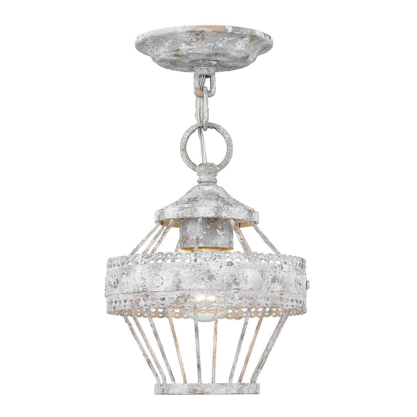 Bueller 1 Light Semi-Flush in Oyster