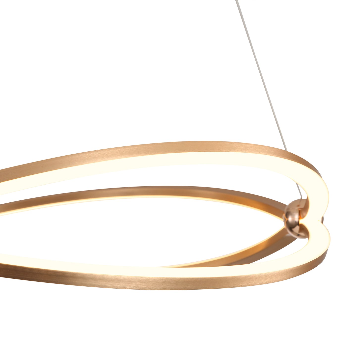 Samantha 19" LED Chandelier in Anodized Gold with No Shade