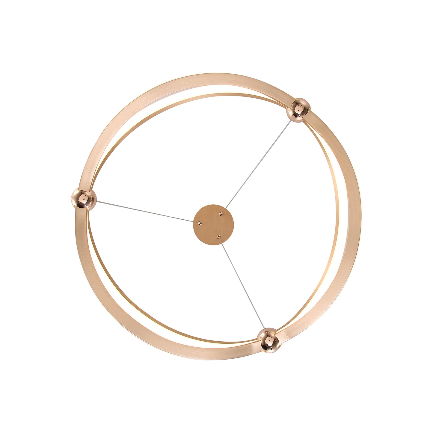 Samantha 24" LED Chandelier in Anodized Gold with No Shade