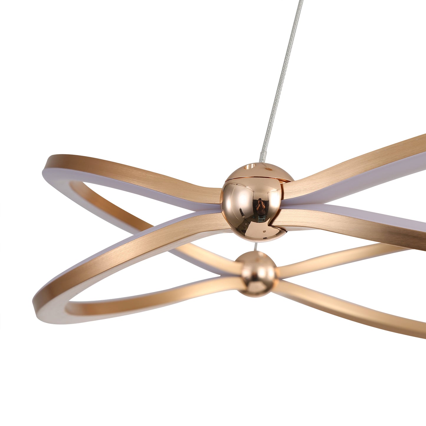 Samantha 24" LED Chandelier in Anodized Gold with No Shade