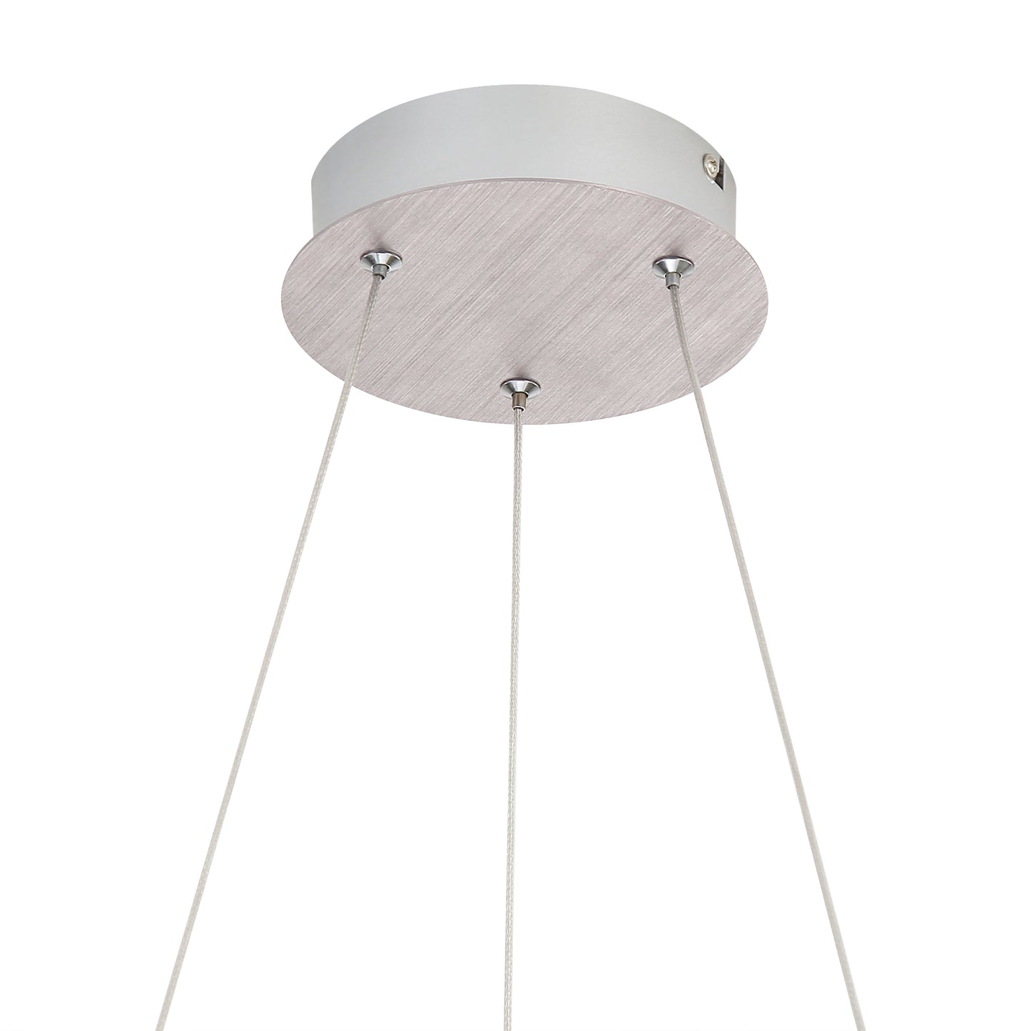 Samantha 24" LED Chandelier in Satin Nickel with No Shade