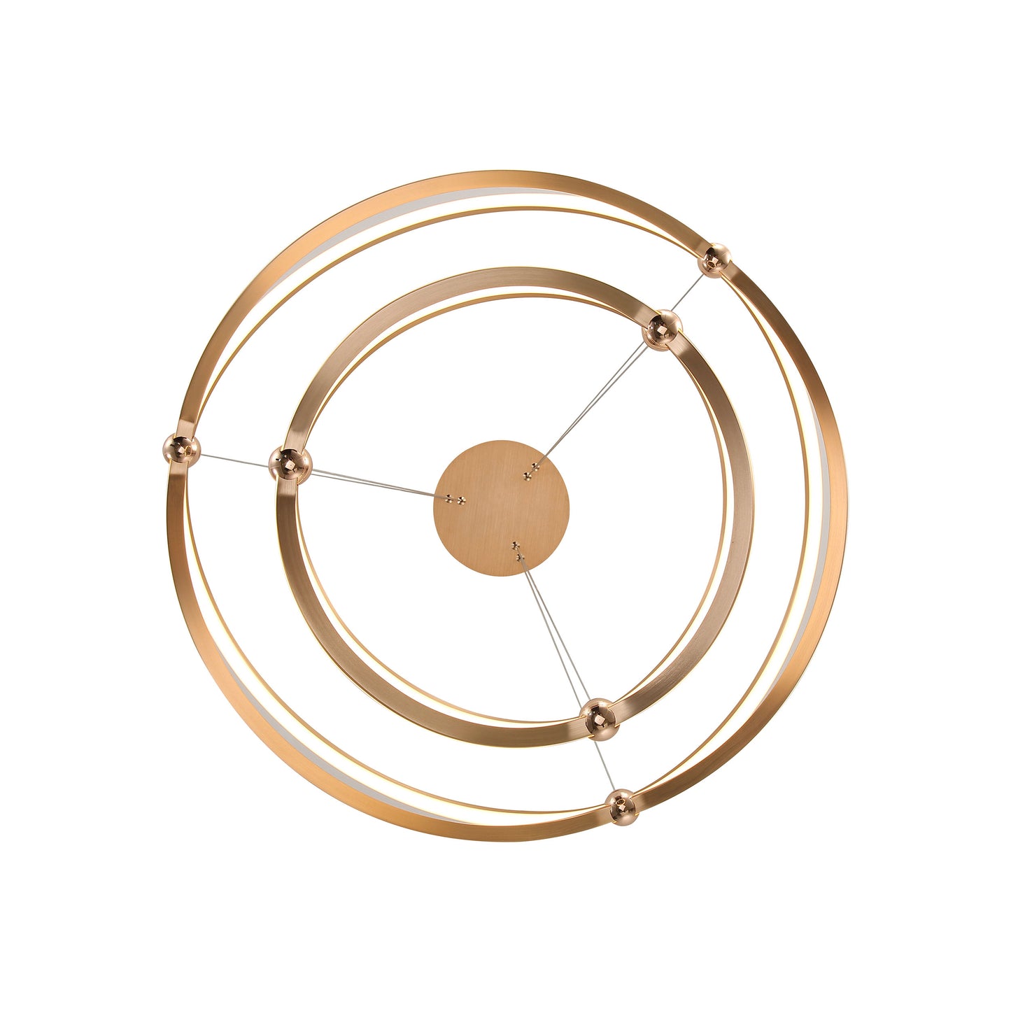 Samantha 2 Tier - 32" LED Chandelier in Anodized Gold with No Shade