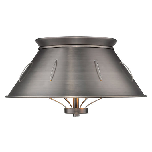 Granger Flush Mount in Aged Steel