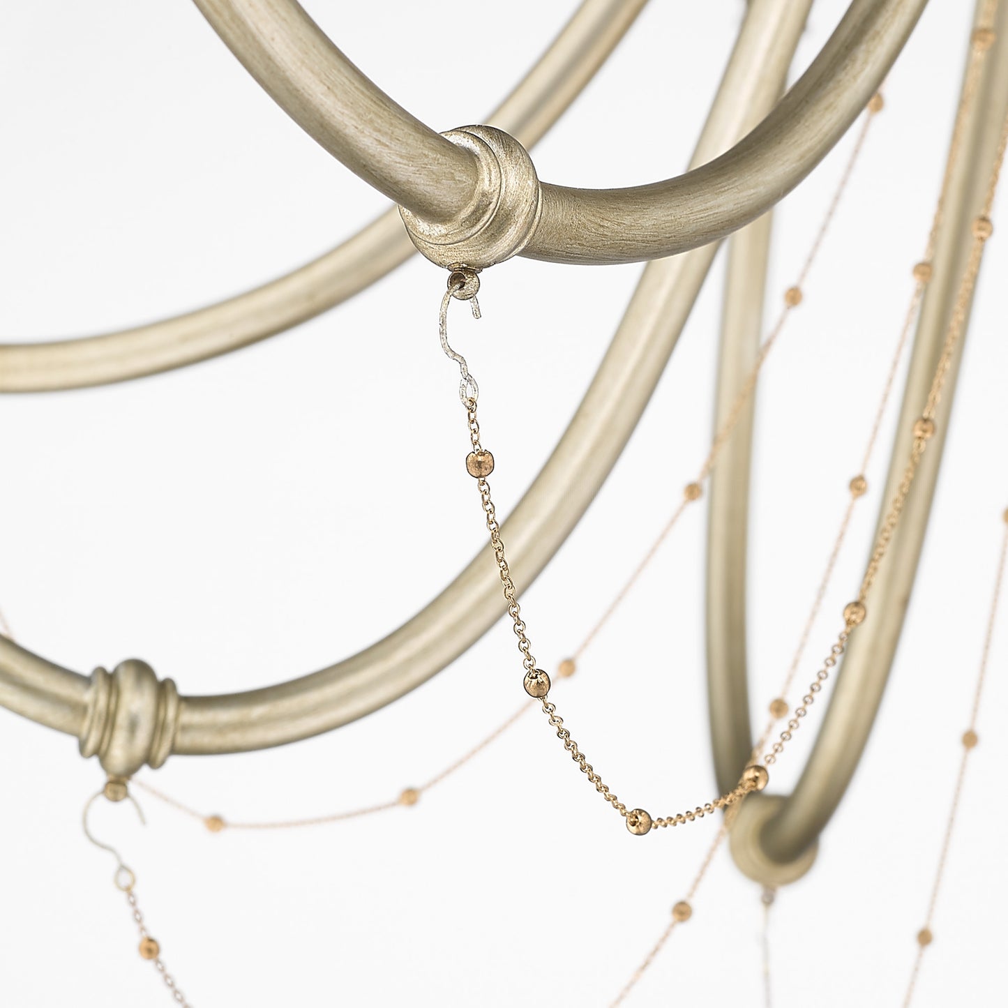Feya 8 Light Chandelier in White Gold