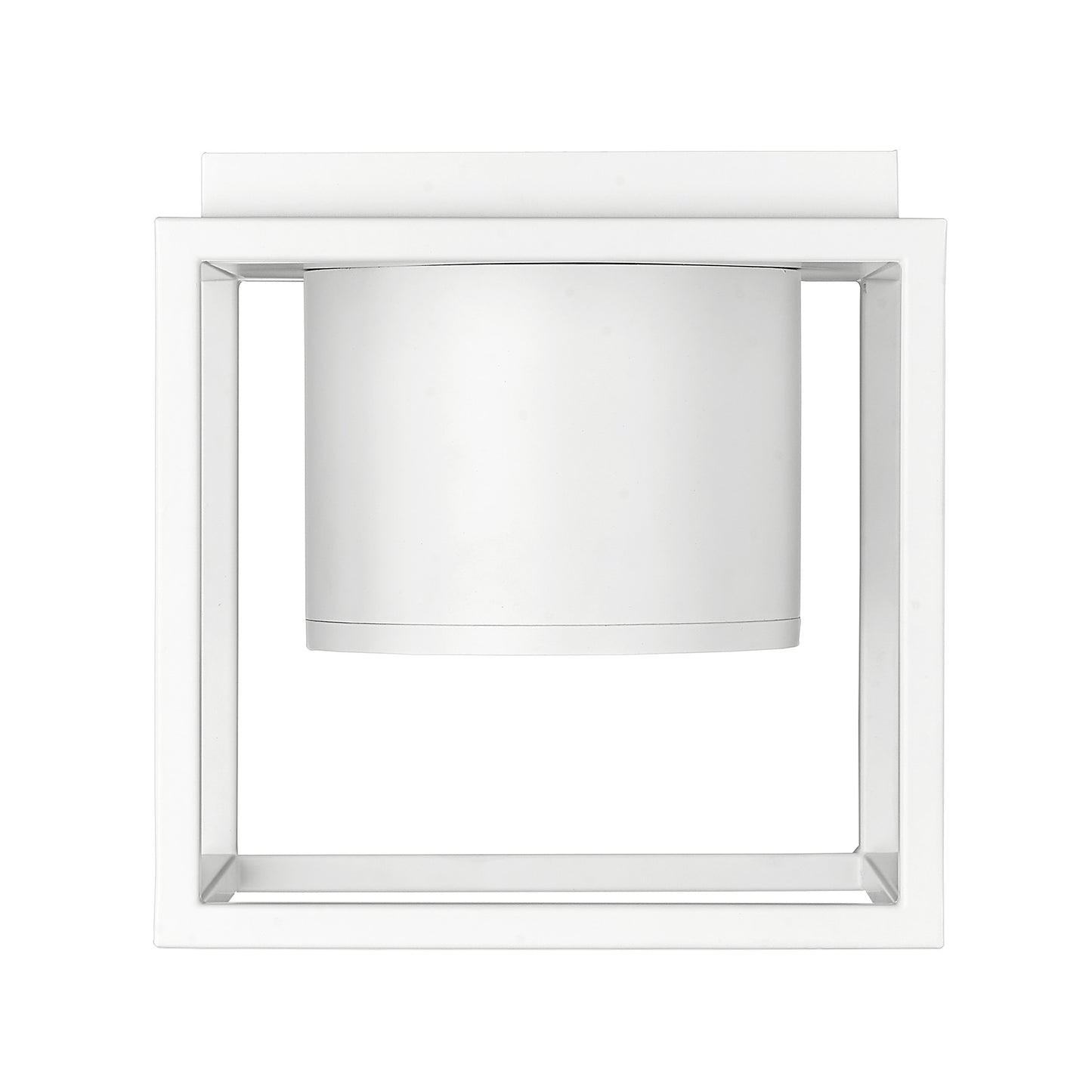 Edmond WHT Flush Mount - 7" in Matte White with Matte White Shade