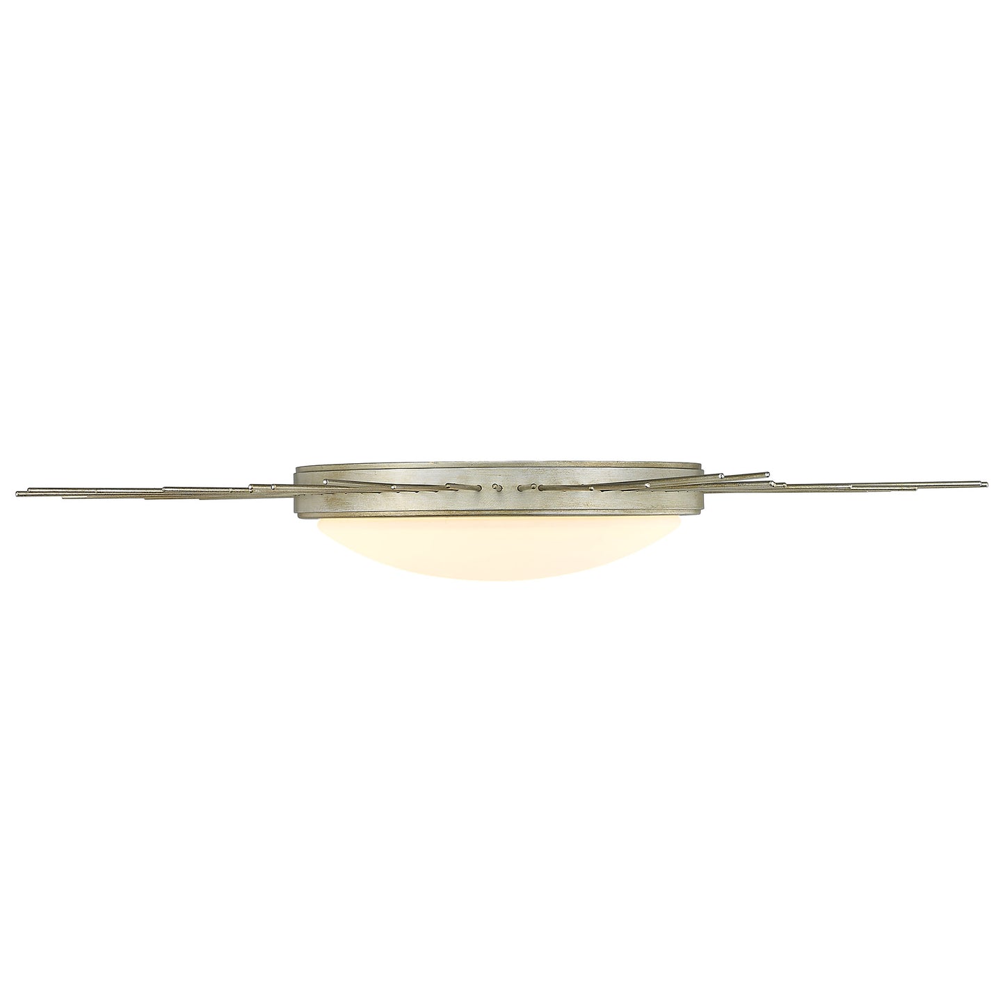 Apollo WG 24" Flush Mount in White Gold with Opal Glass