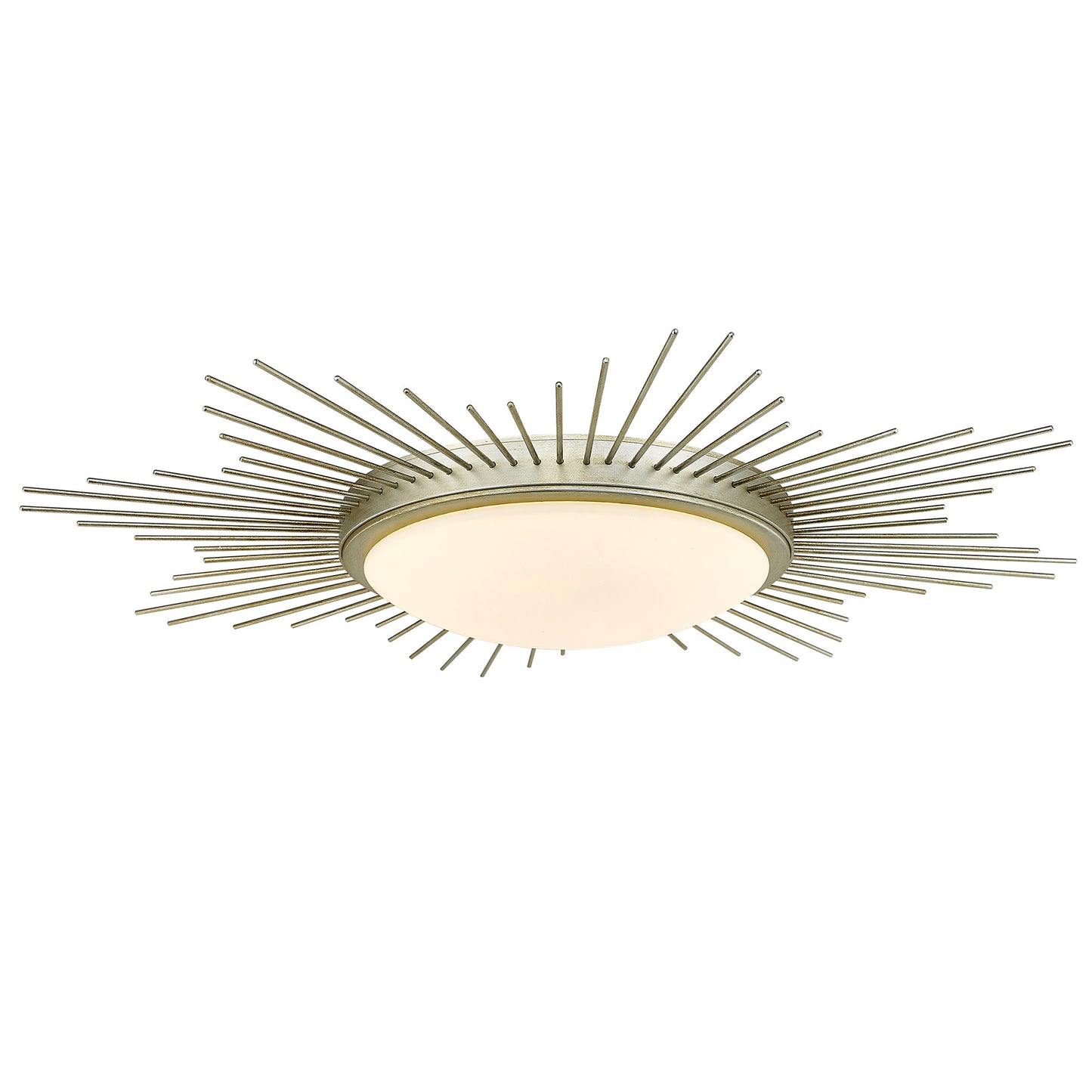 Apollo WG 24" Flush Mount in White Gold with Opal Glass