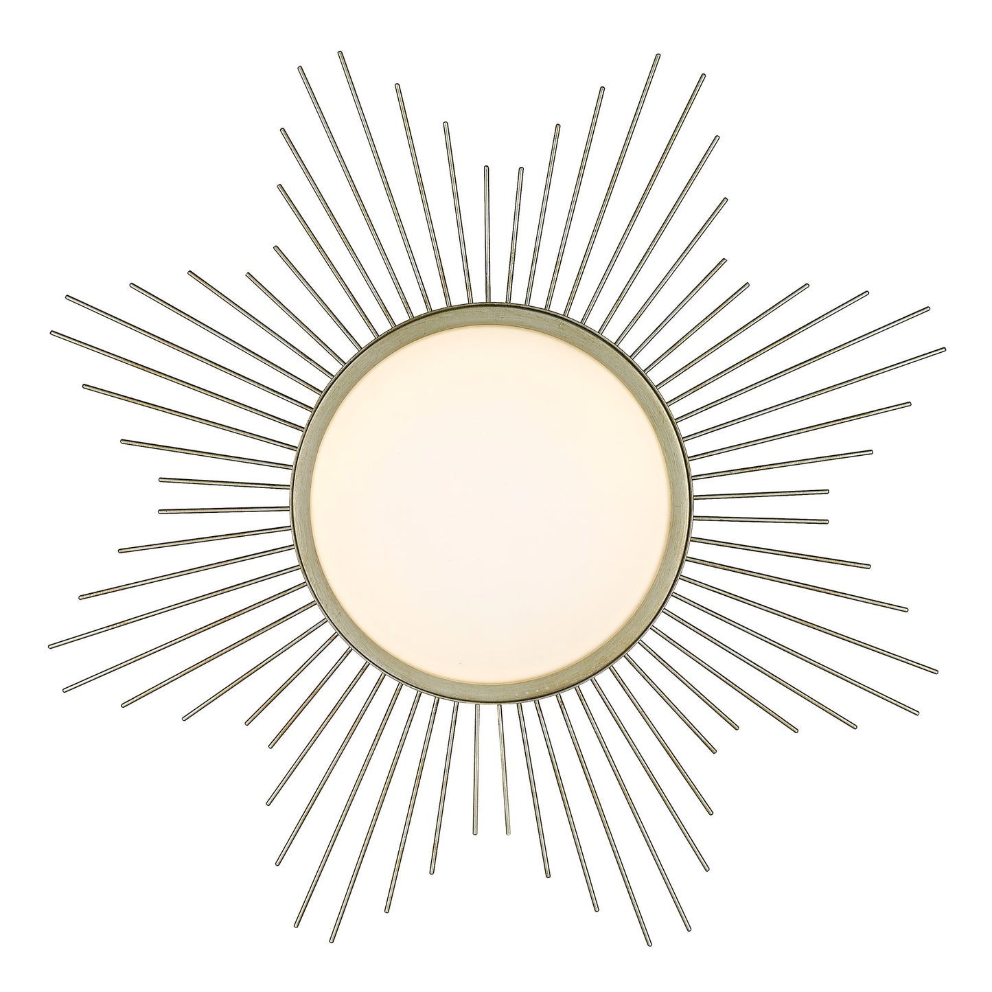 Apollo WG 24" Flush Mount in White Gold with Opal Glass