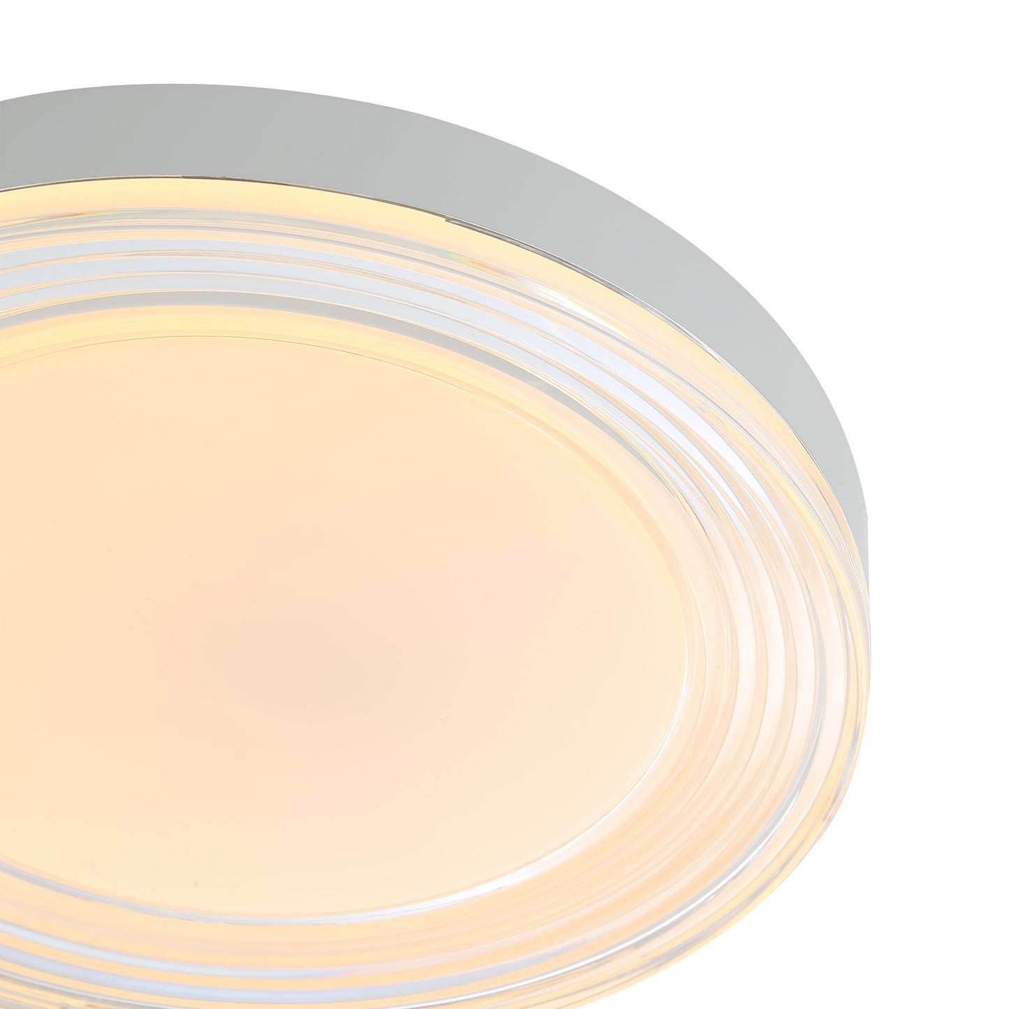 Ondulada LED Flush Mount - 20" in Sand White with Clear Glass