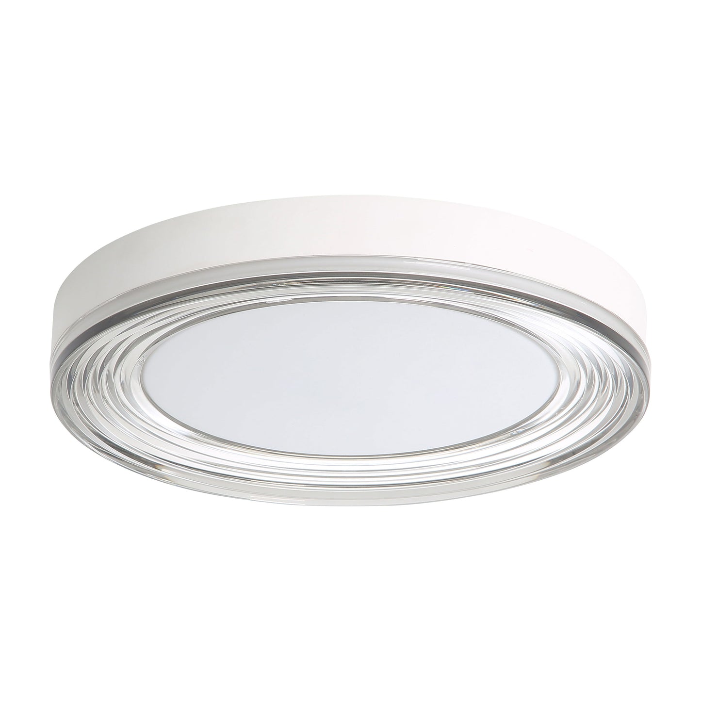 Ondulada LED Flush Mount - 16" in Sand White with Smoky Glass