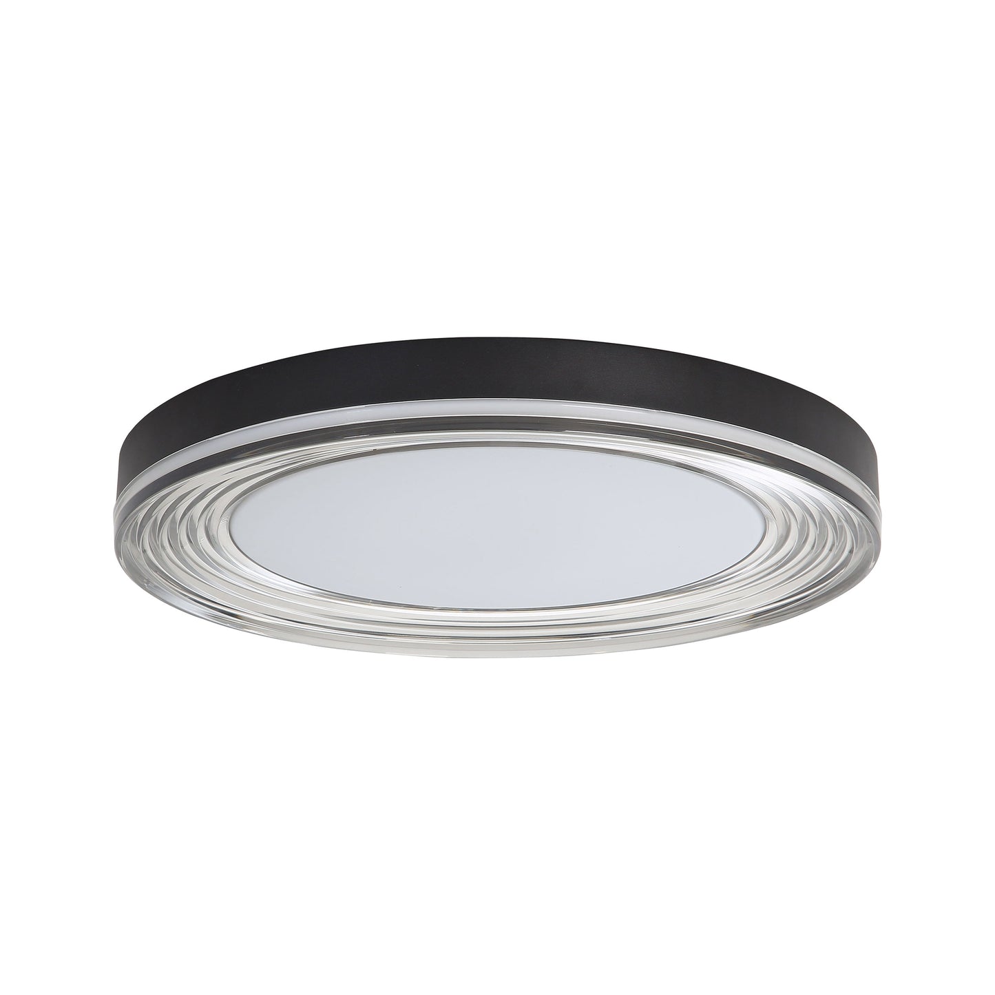 Ondulada LED Flush Mount - 20" in Sand Black with Smoky Glass