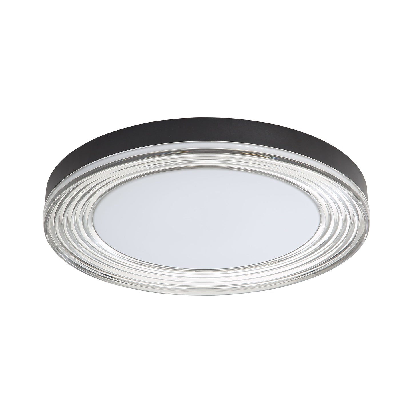 Ondulada LED Flush Mount - 20" in Sand Black with Smoky Glass