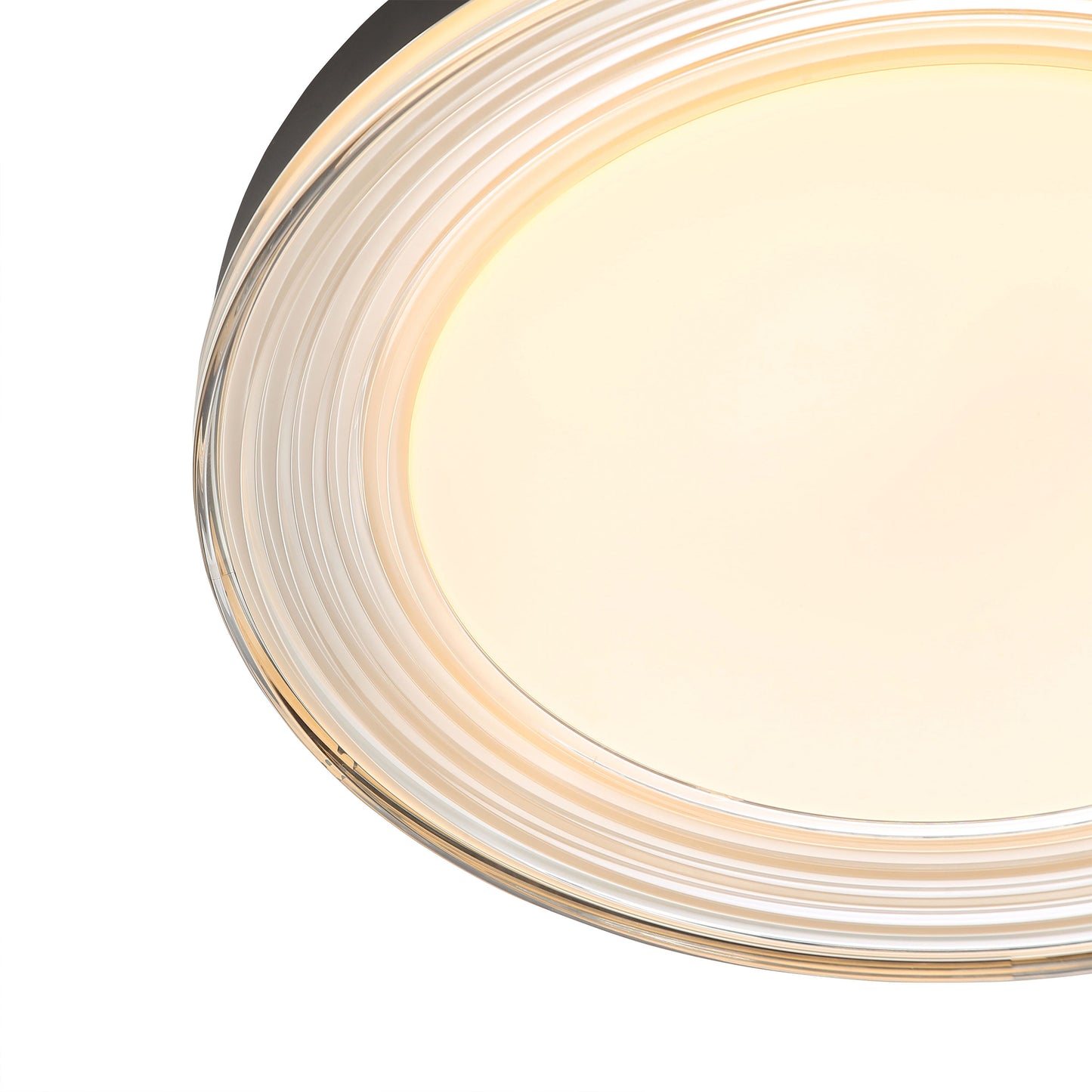 Ondulada LED Flush Mount - 20" in Sand Black with Smoky Glass