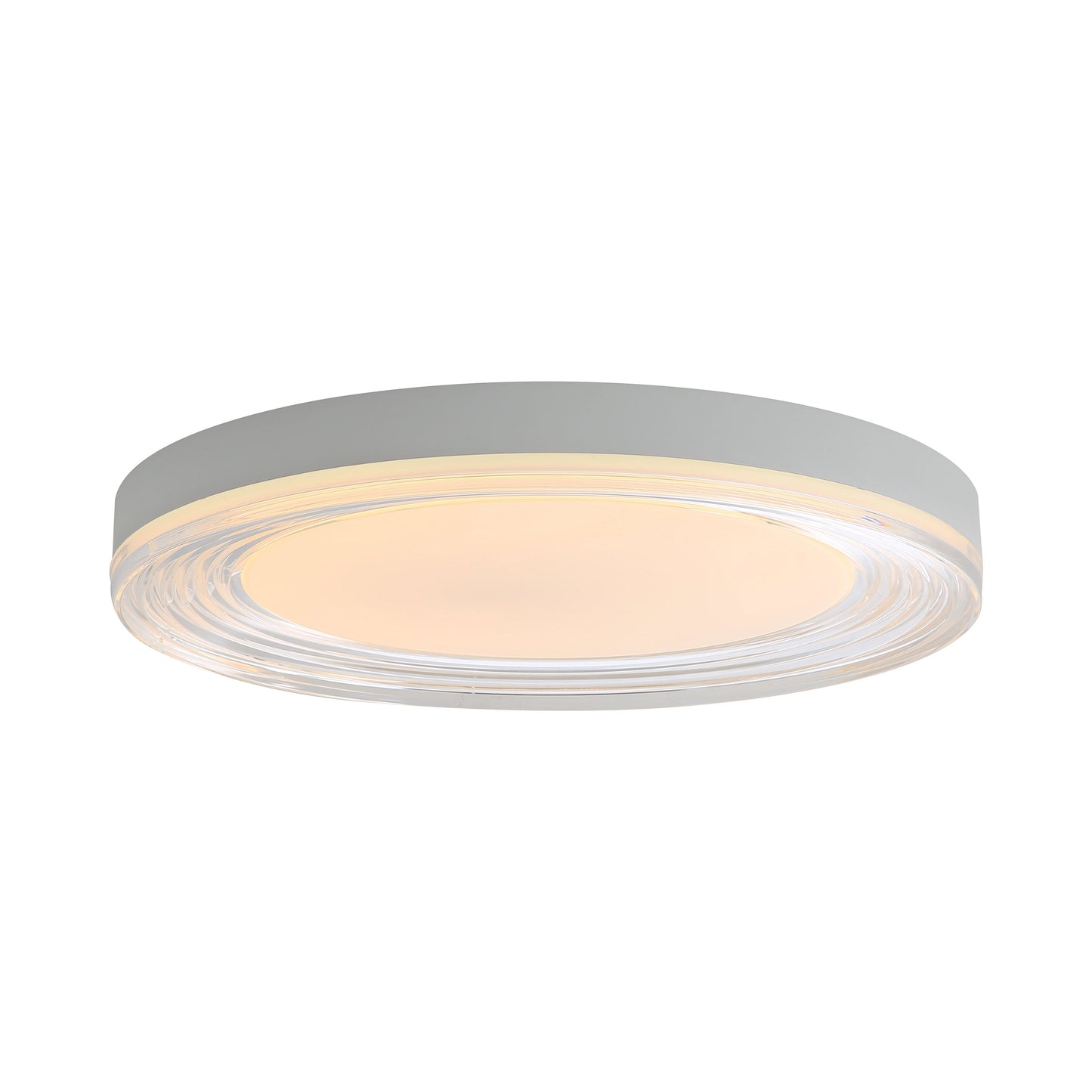 Ondulada LED Flush Mount - 20" in Sand White with Clear Glass