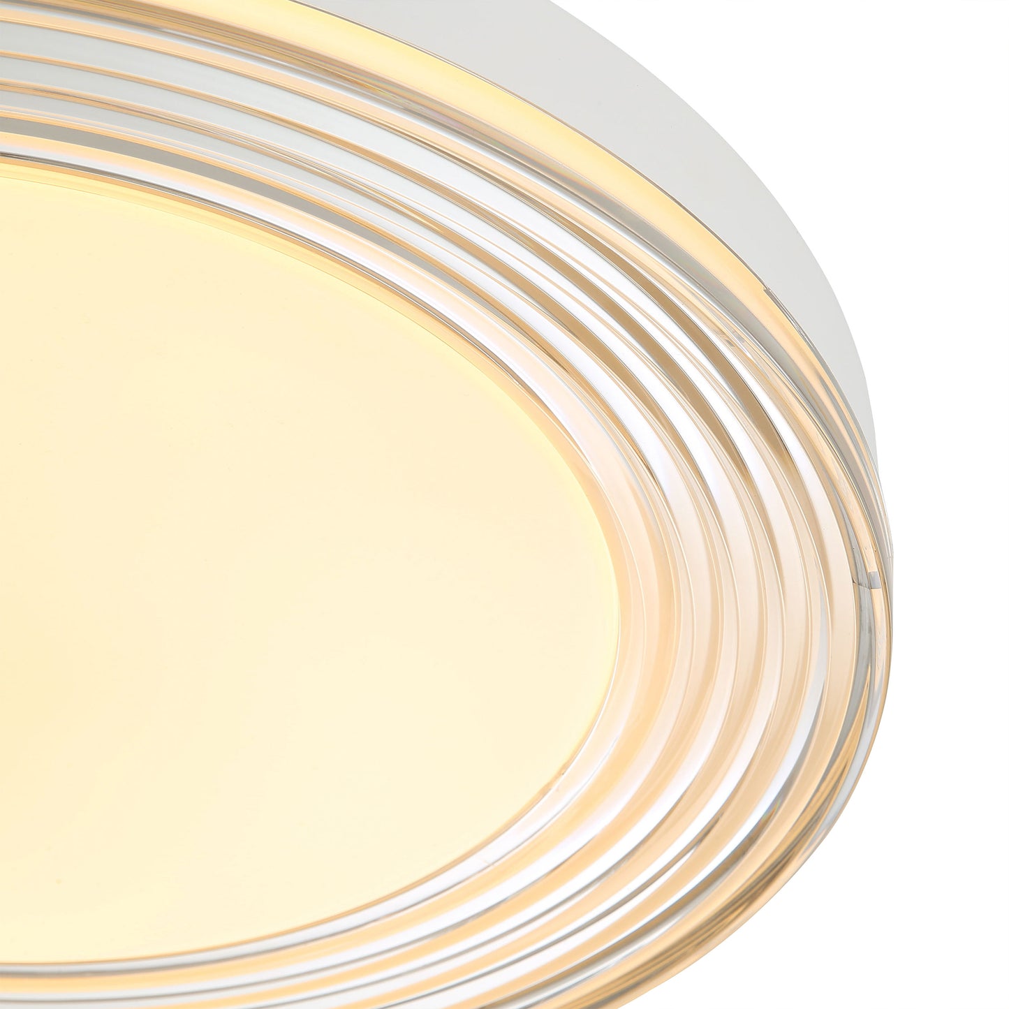 Ondulada LED Flush Mount - 20" in Sand White with Smoky Glass