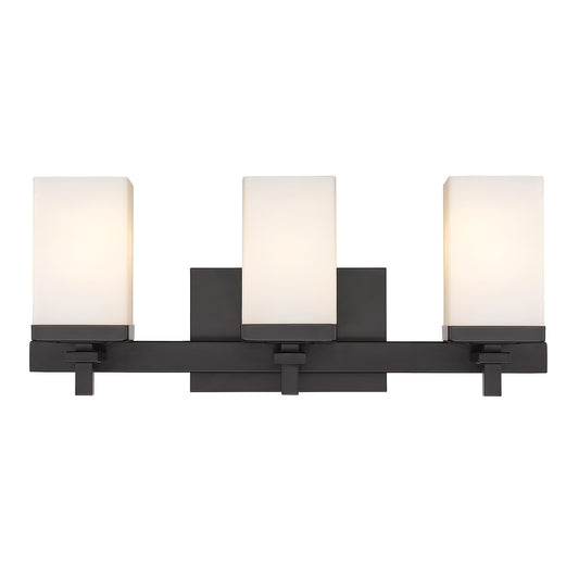 Manning 3 Light Bath Vanity in Matte Black