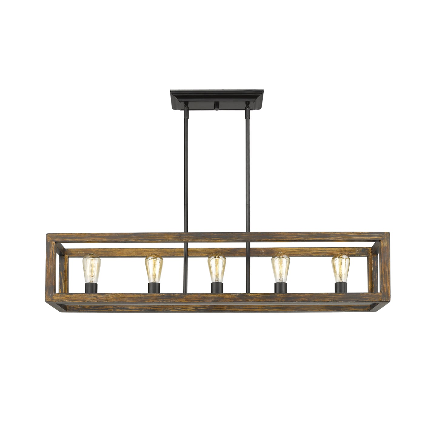 Hannah 5 Light Linear Pendant in Matte Black