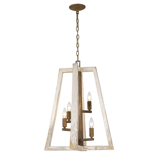 Archer- 4 Light Pendant in Burnished Chestnut