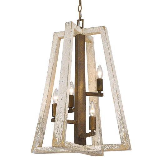 Archer- 4 Light Pendant in Burnished Chestnut