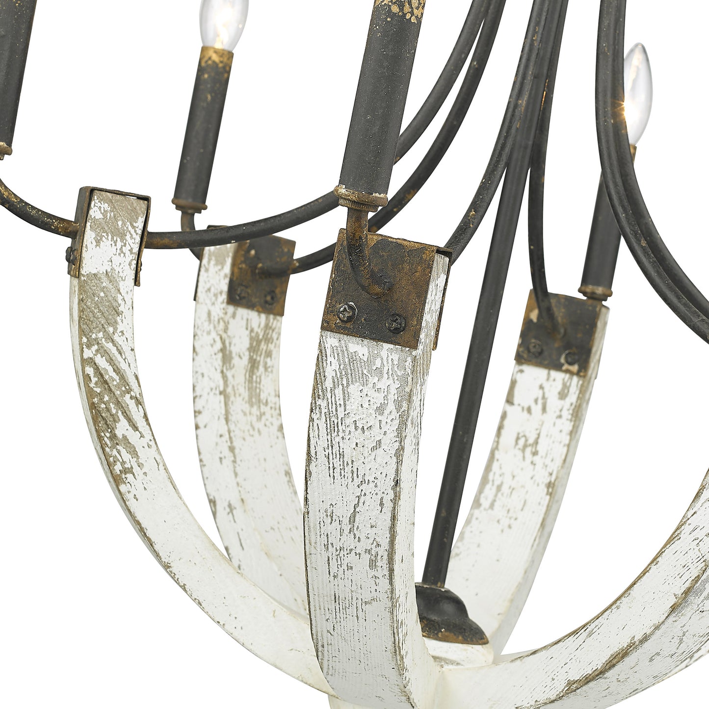 Frederick- 6 Light Chandelier in Antique Black Iron