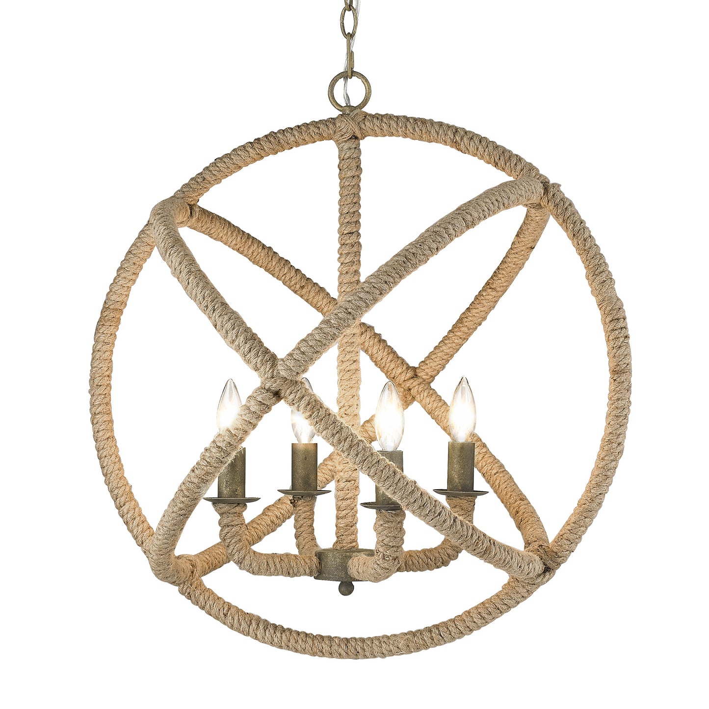 Marina 4-Light Chandelier in Burnished Chestnut