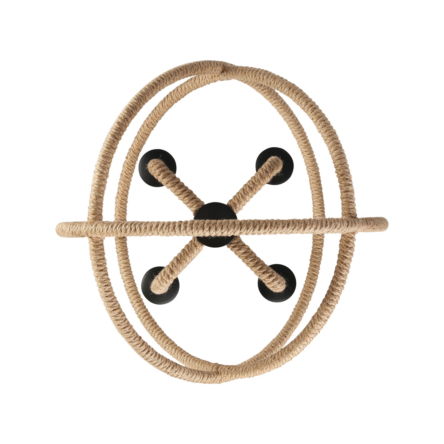 Marina 4-Light Chandelier in Natural Black