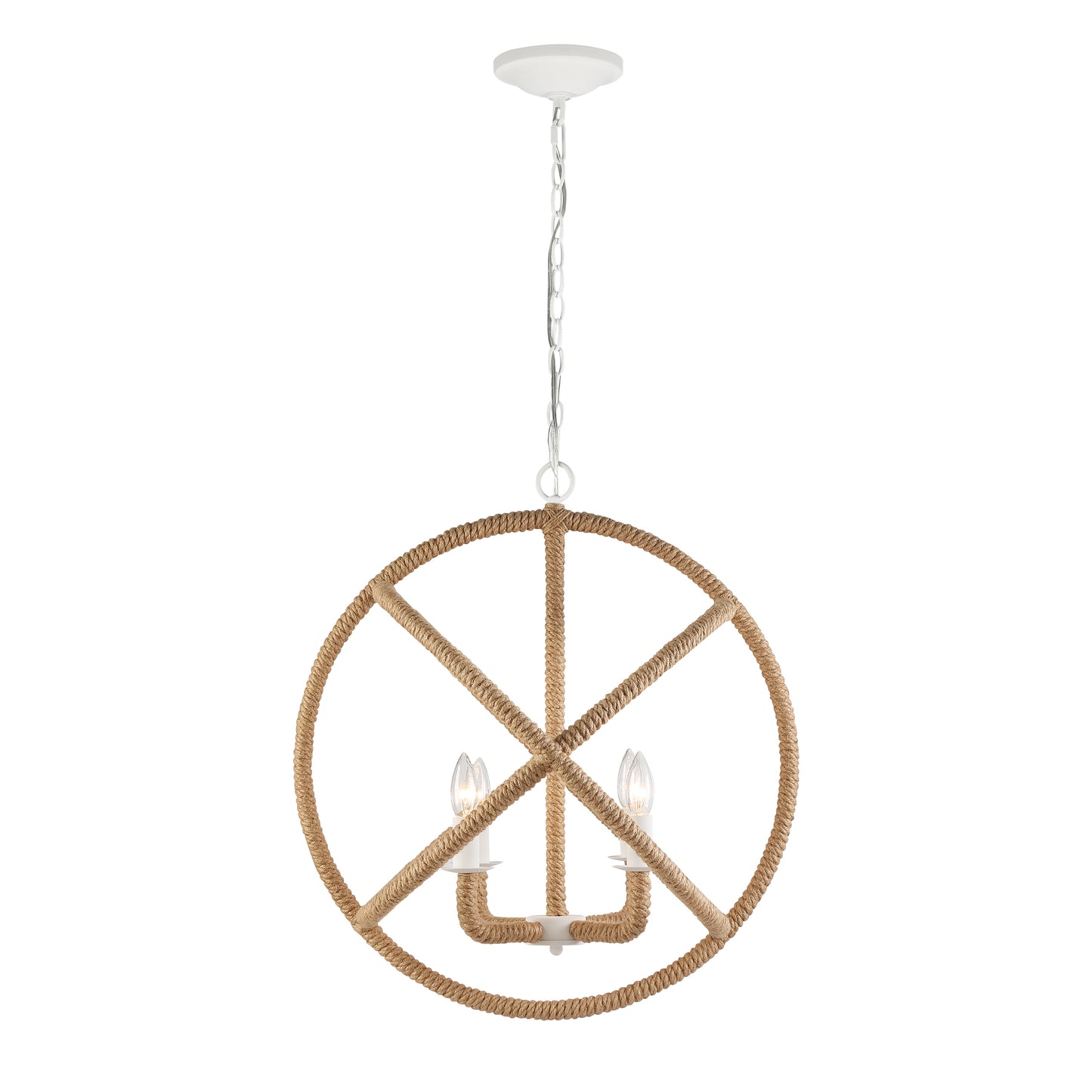Marina 4-Light Chandelier in Natural White