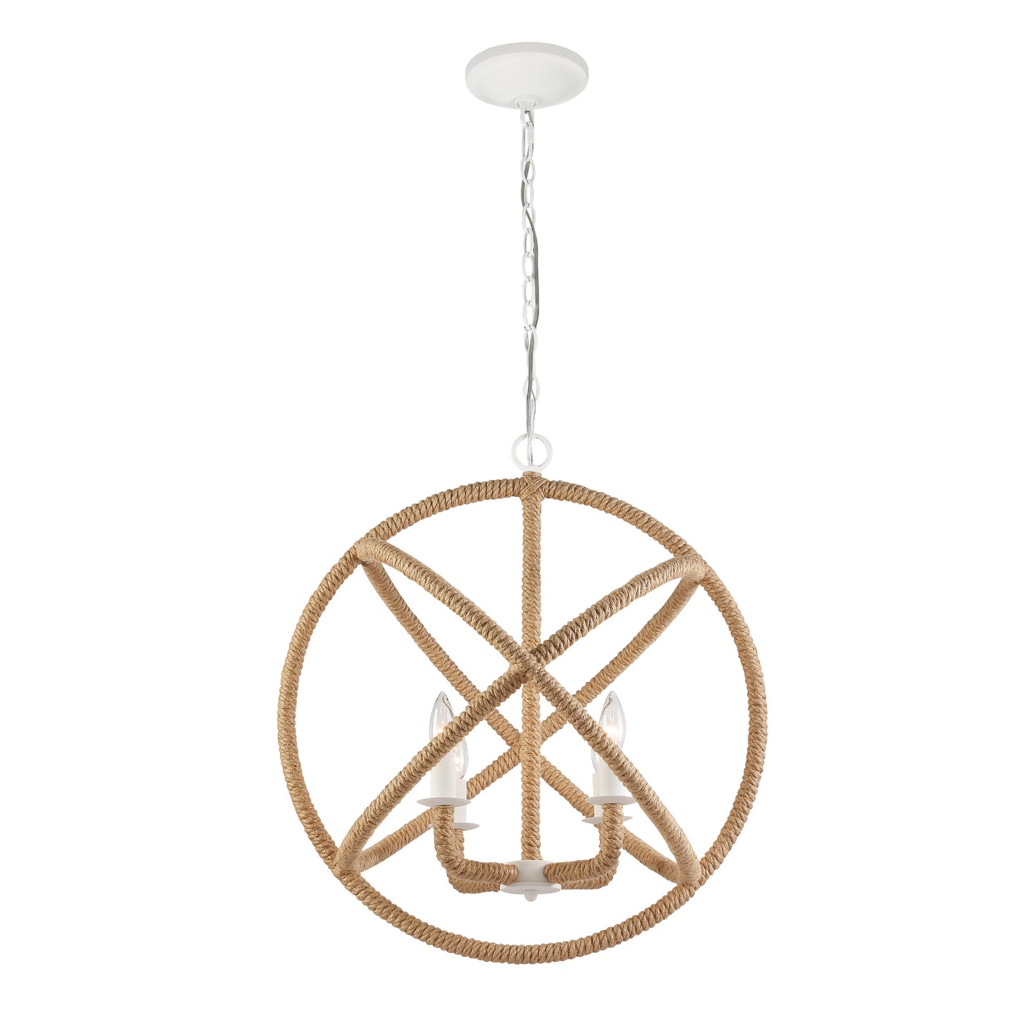 Marina 4-Light Chandelier in Natural White