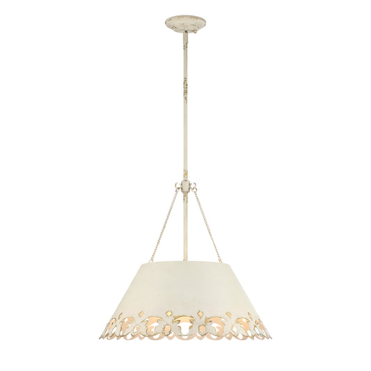 Erin 5 Light Pendant - Outdoor in Natural Black with Maple All-Weather Wicker Shade