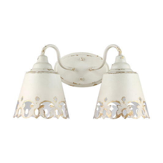 Erin 2-Light Vanity Light in Antique Ivory