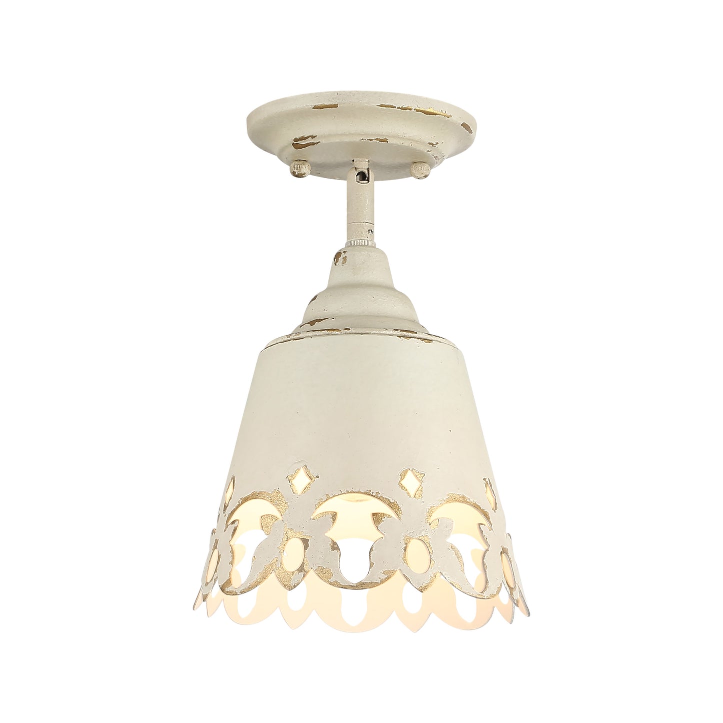Erin 5 Light Semi-Flush - Outdoor in Natural Black with Maple All-Weather Wicker Shade