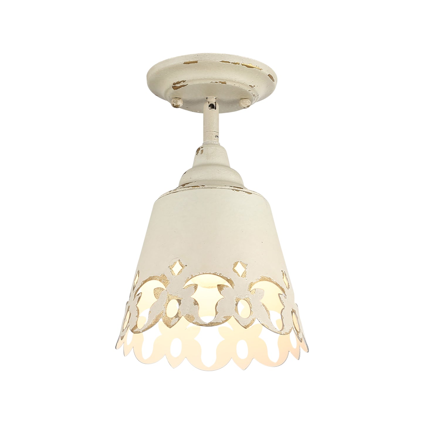 Erin 5 Light Semi-Flush - Outdoor in Natural Black with Maple All-Weather Wicker Shade