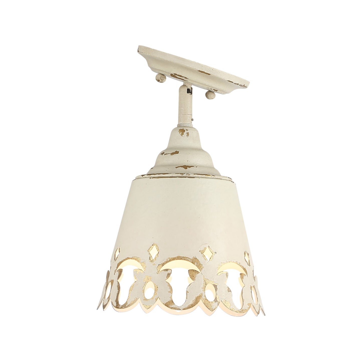 Erin 5 Light Semi-Flush - Outdoor in Natural Black with Maple All-Weather Wicker Shade