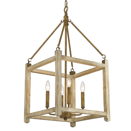 Buford- 4-Light Pendant in Burnished Chestnut