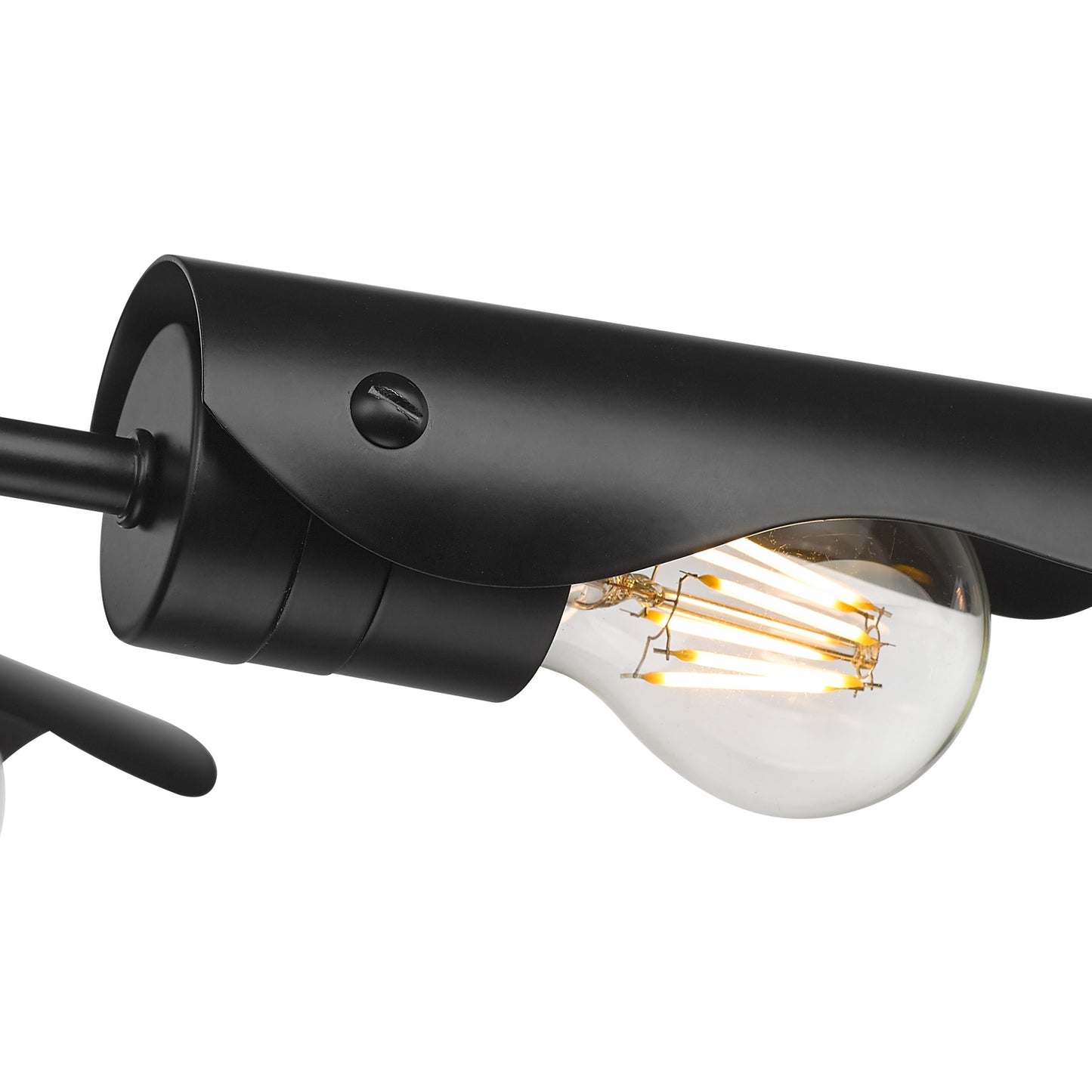Issac 6 Light Semi-Flush in Matte Black