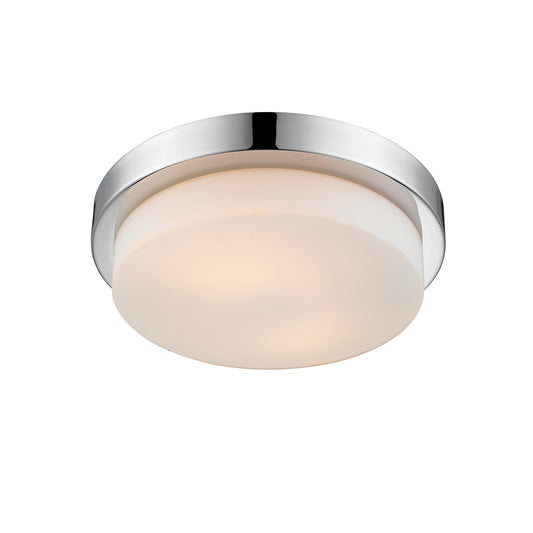 Adams Flush Mount in Chrome with Opal Glass