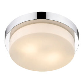Adams Flush Mount in Chrome with Opal Glass