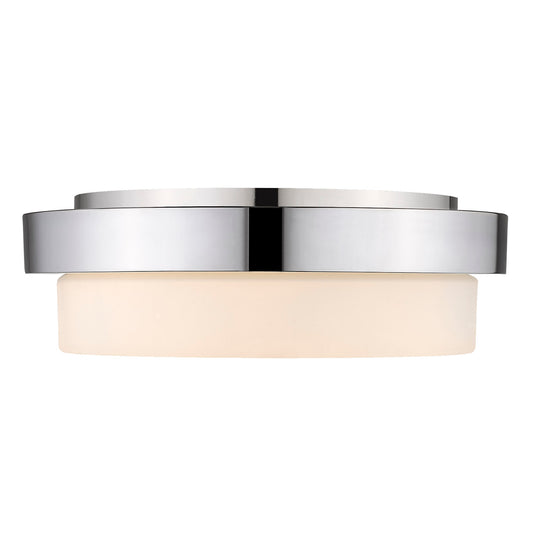 Adams Flush Mount in Chrome with Opal Glass
