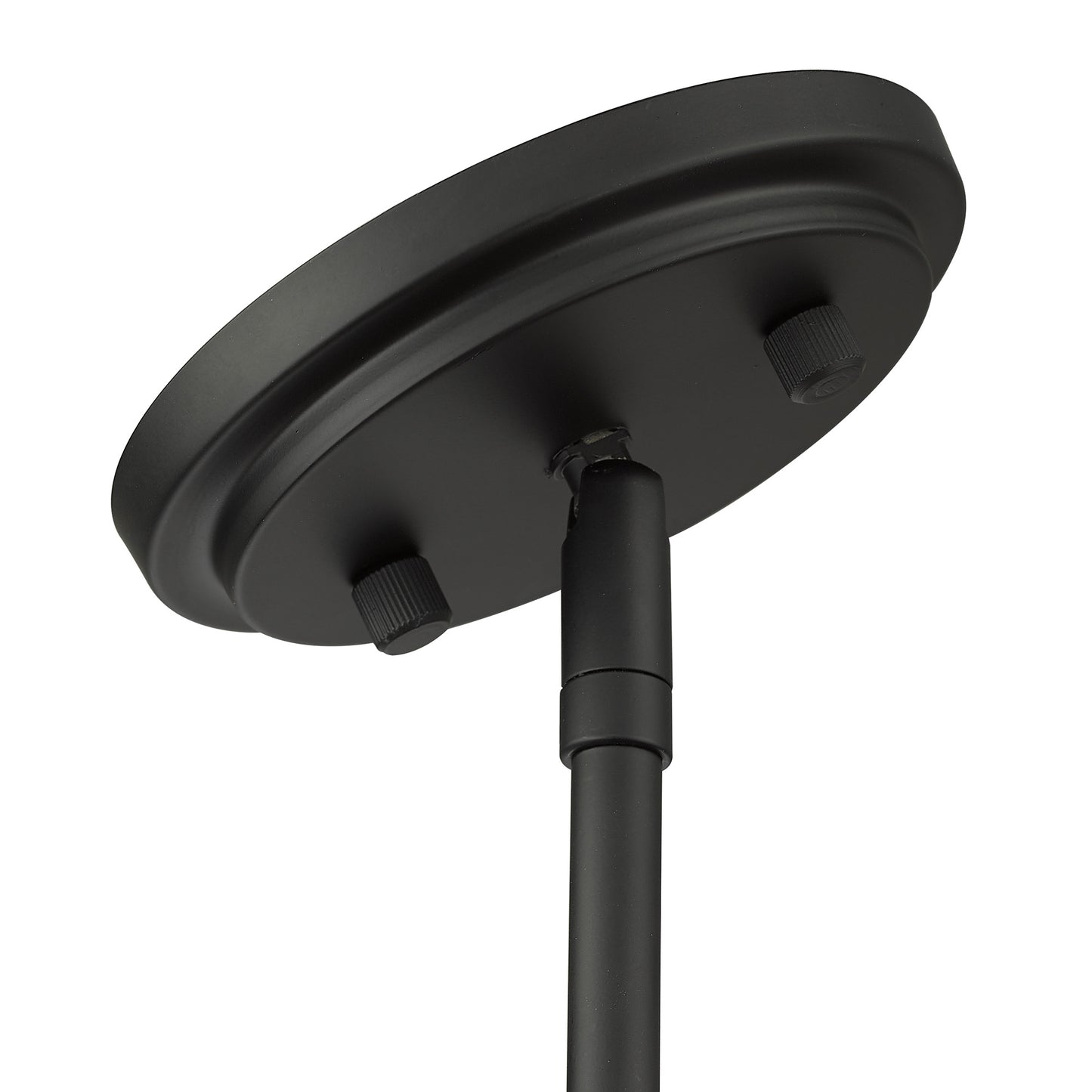 Olympus Mini Pendant in Matte Black with Clear Glass Shade