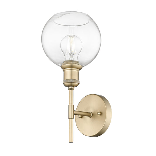 Foley BCB 1 Light Wall Sconce in Brushed Champagne Bronze with Clear Glass Shade