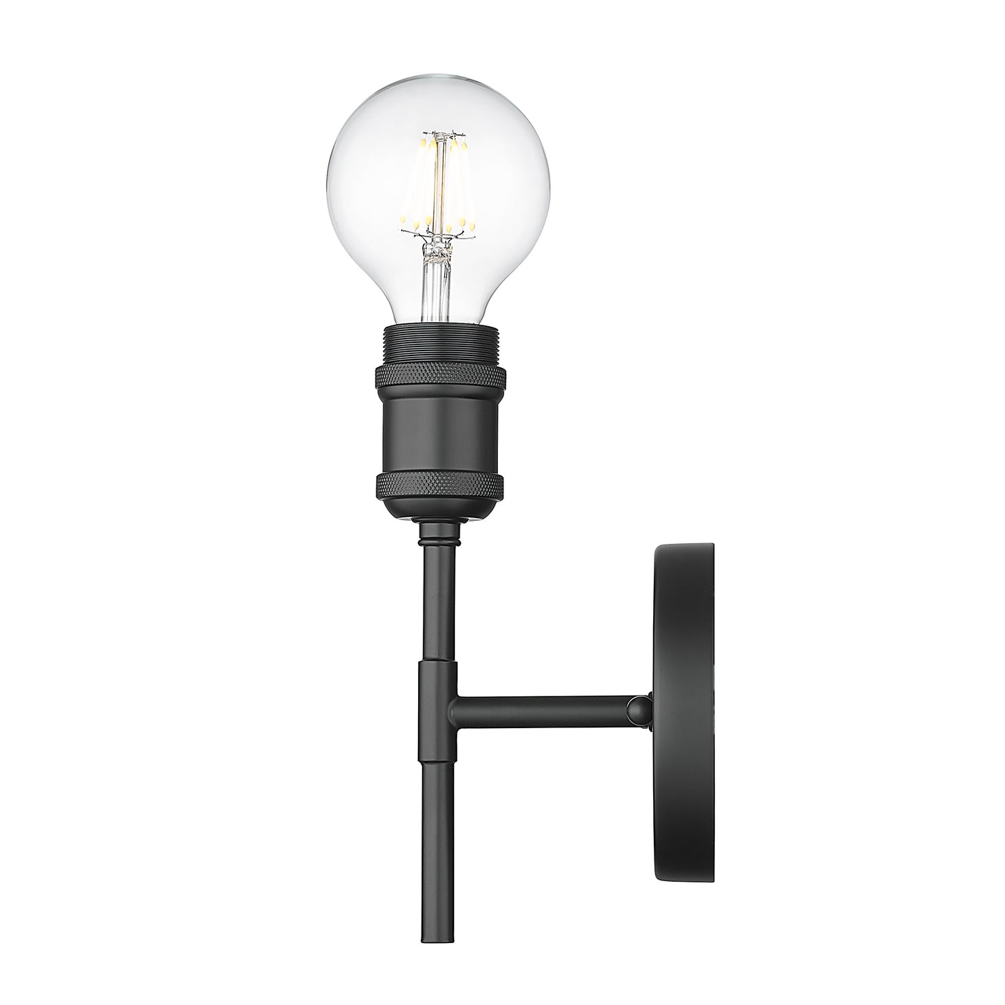 Foley BLK 1 Light Wall Sconce in Matte Black