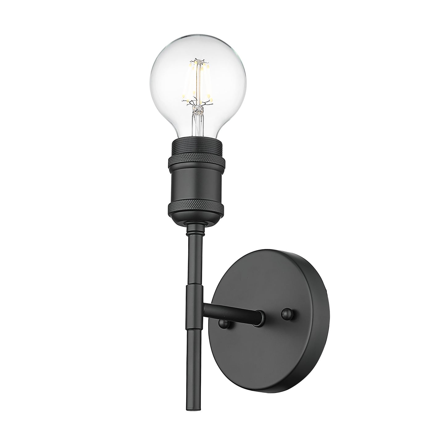 Foley BLK 1 Light Wall Sconce in Matte Black