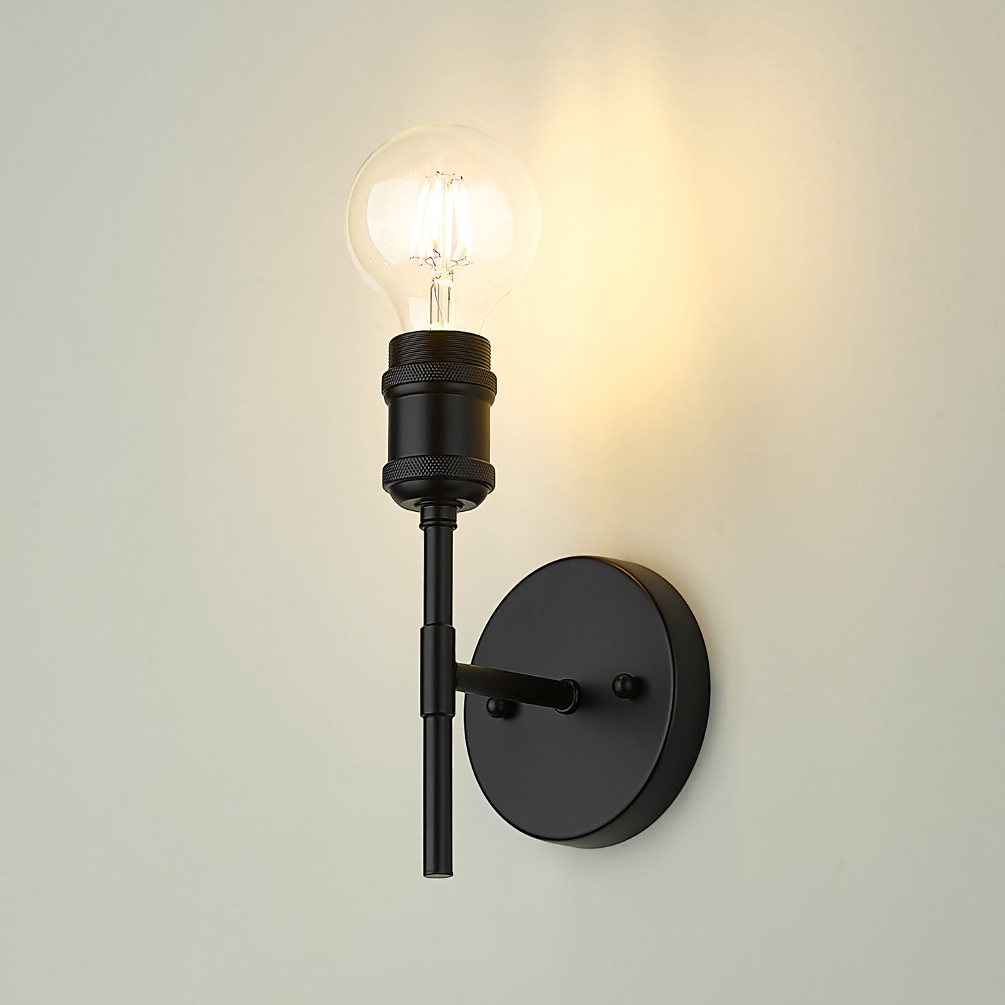 Foley BLK 1 Light Wall Sconce in Matte Black