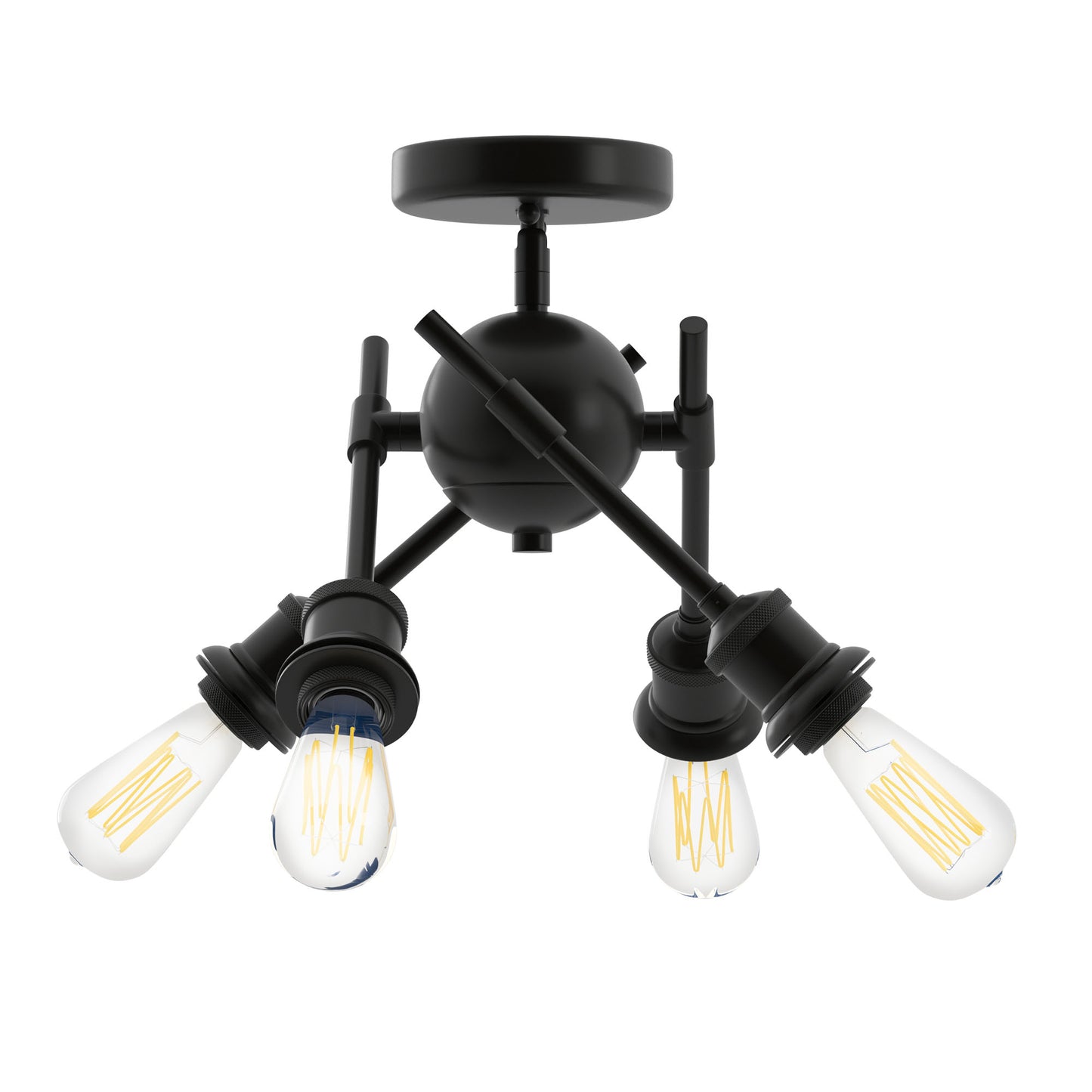 Foley Semi-Flush in Matte Black