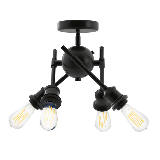 Foley Semi-Flush in Matte Black