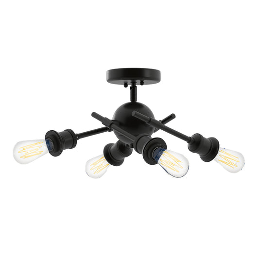 Foley Semi-Flush in Matte Black