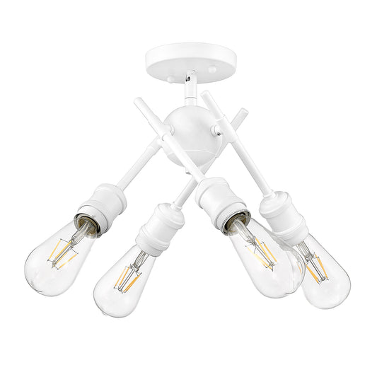 Foley WHT Semi-Flush in Matte White