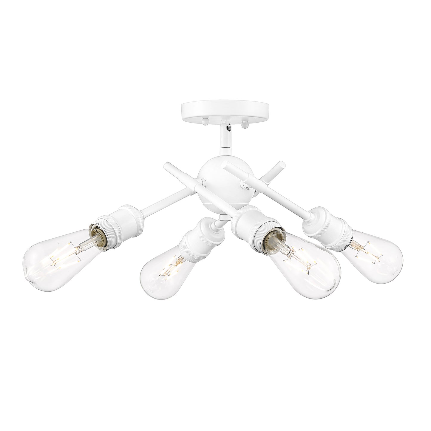 Foley WHT Semi-Flush in Matte White