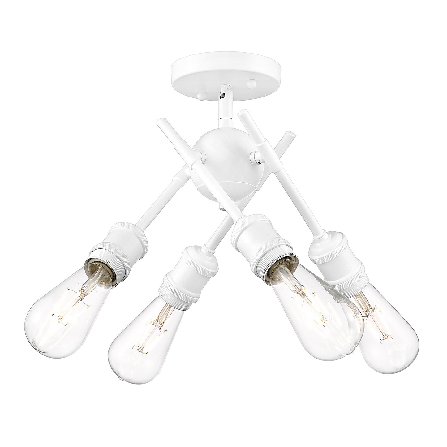 Foley WHT Semi-Flush in Matte White