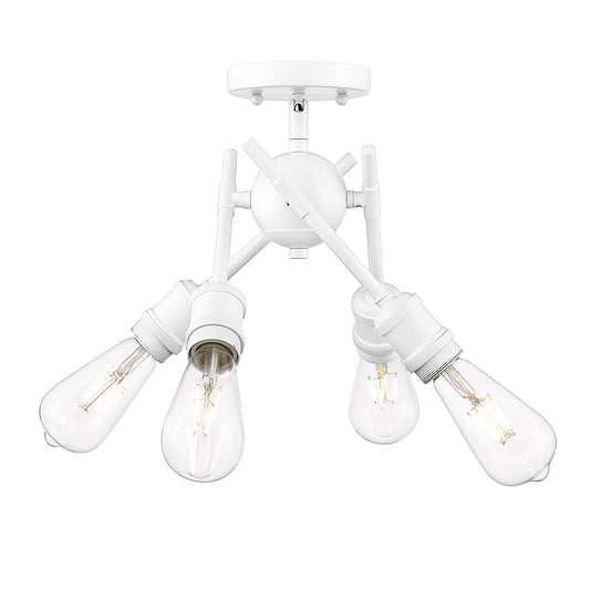 Foley WHT Semi-Flush in Matte White